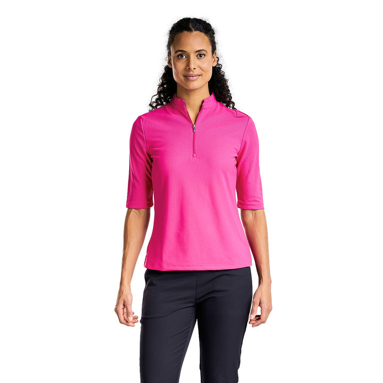 Noa Magenta Fever 3/4 Sleeve Polo Shirt